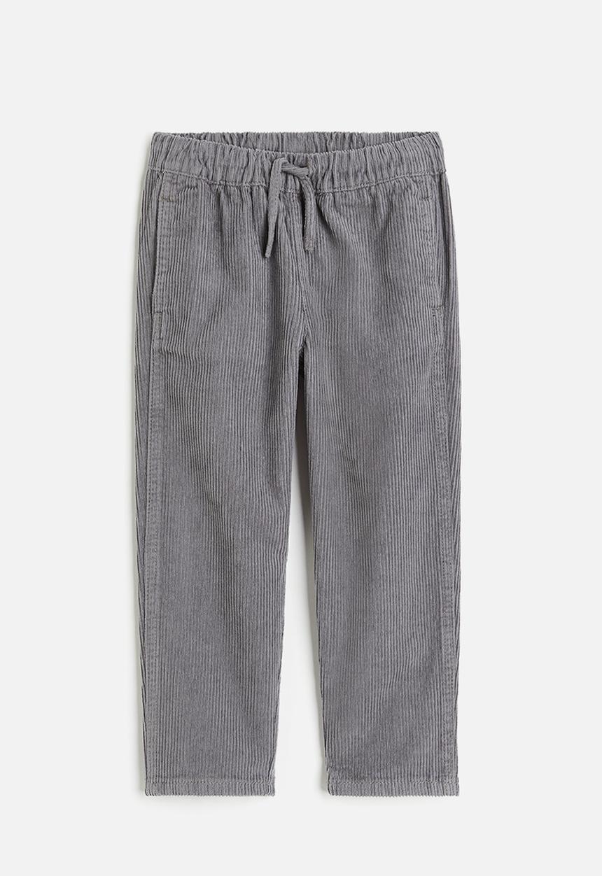 H&M - Corduroy joggers - grey