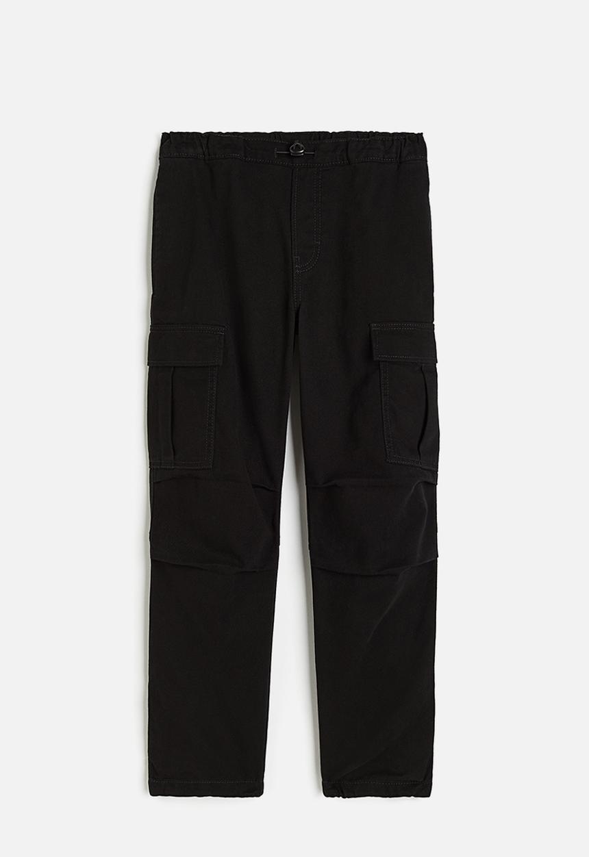 H&M - Denim parachute joggers - black