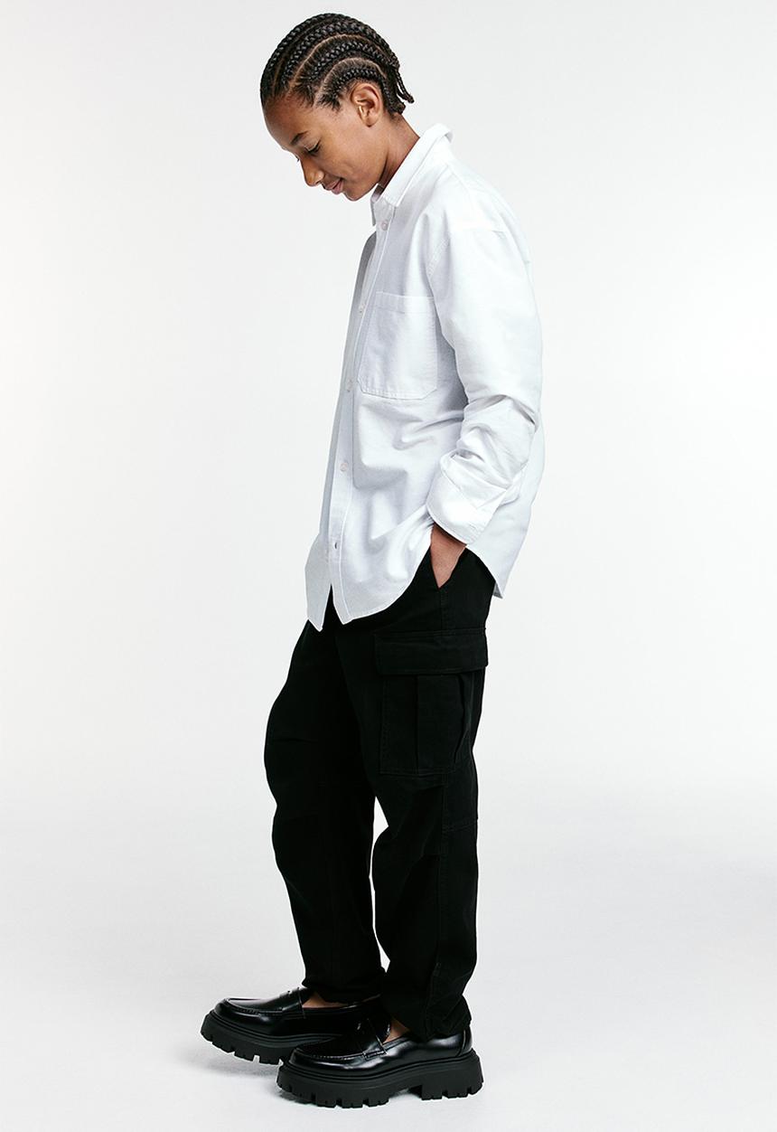 H&M - Denim parachute joggers - black