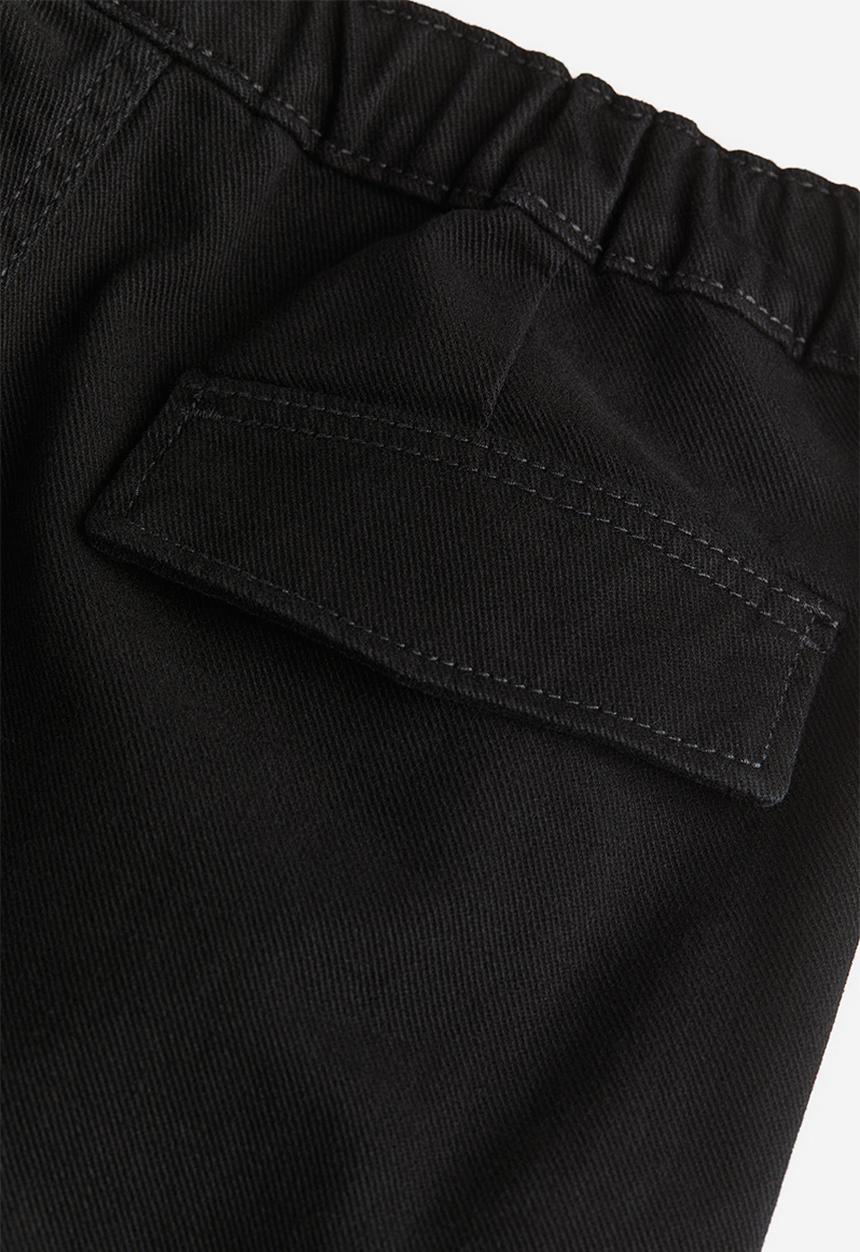 H&M - Denim parachute joggers - black