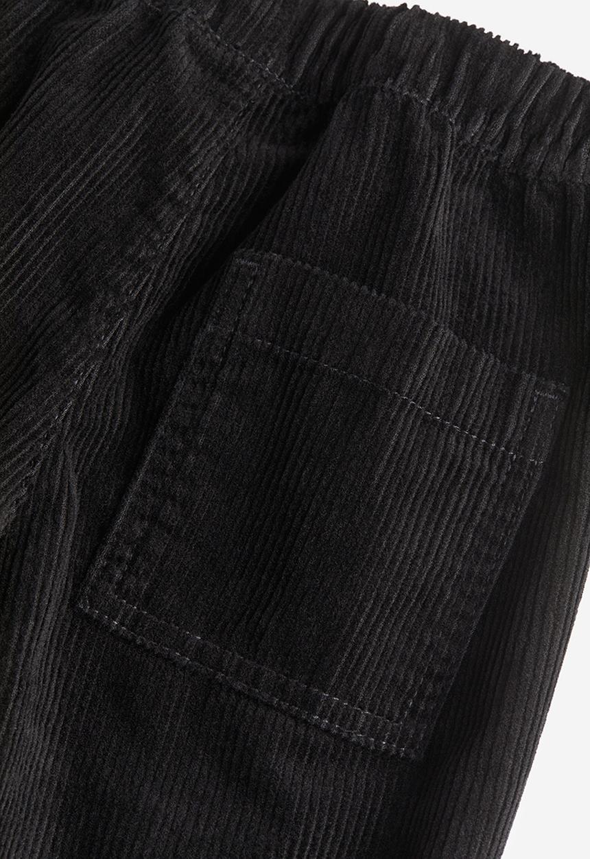 H&M - Corduroy joggers - black