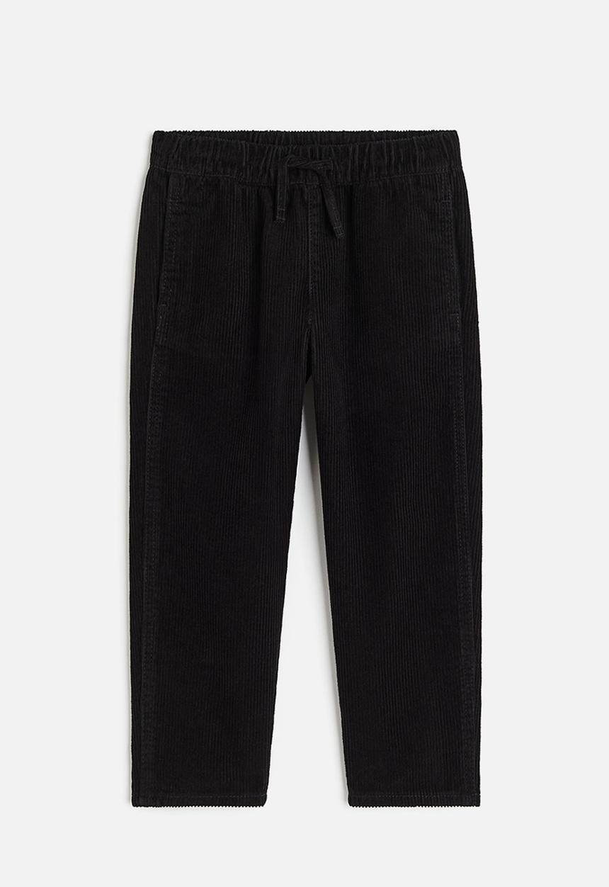 H&M - Corduroy joggers - black