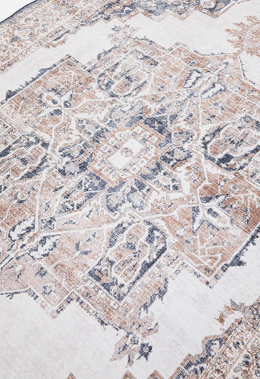 Sixth Floor - Brisbane antique rug - rust & blue