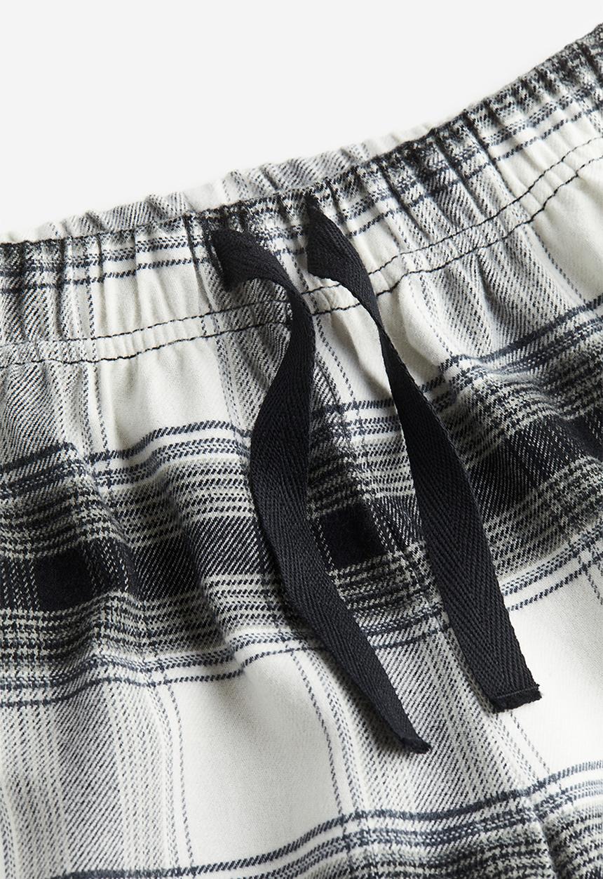 H&M - Cotton pyjama bottoms - grey & checked