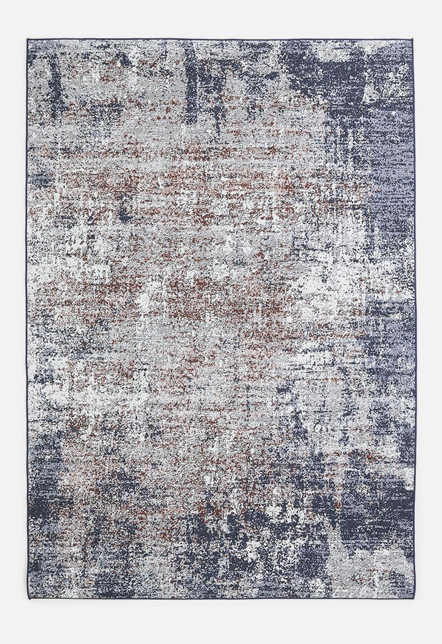 Sixth Floor - Brisbane distressed rug - charcoal storm