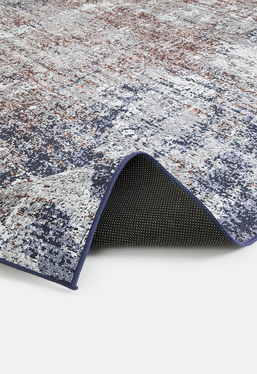 Sixth Floor - Brisbane distressed rug - charcoal storm