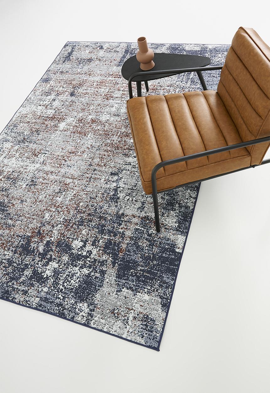 Sixth Floor - Brisbane distressed rug - charcoal storm