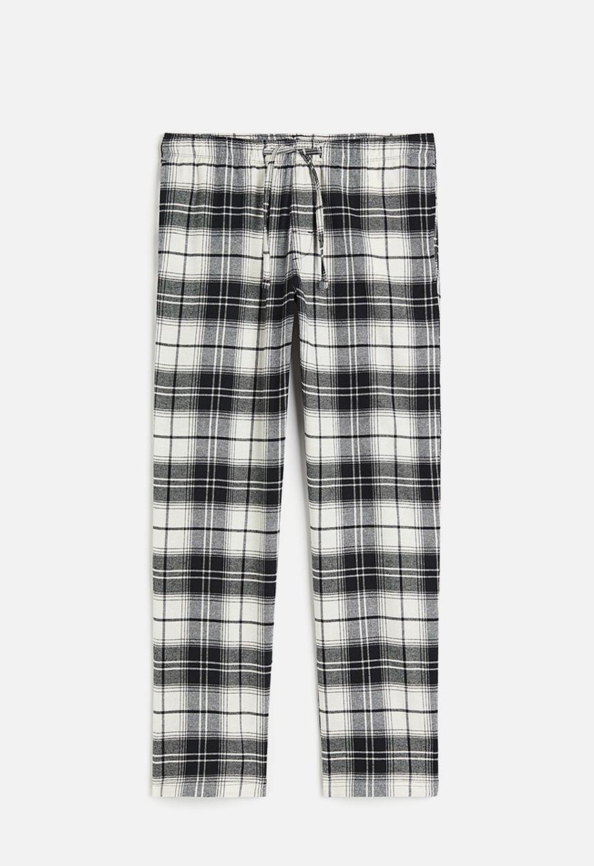 H&M - Relaxed fit pyjama bottoms - black & white checked