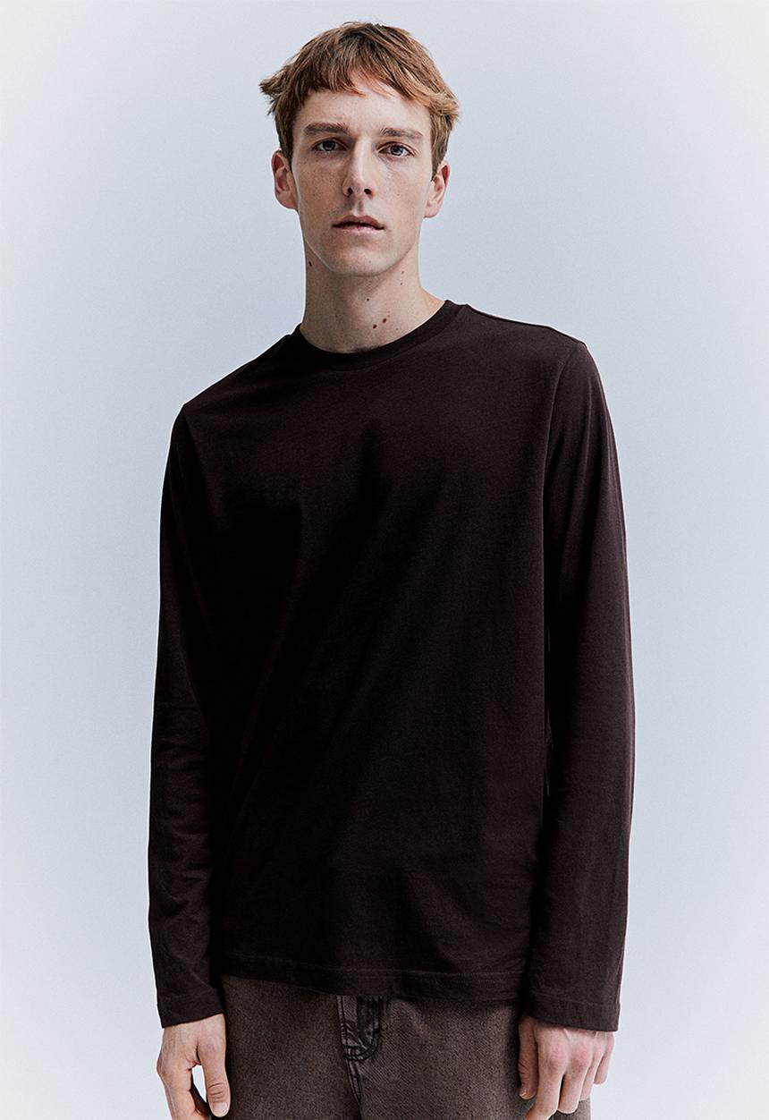 H&M - Regular fit jersey top - dark brown