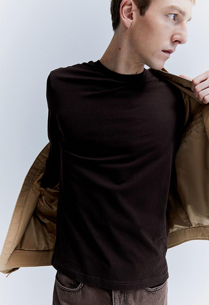 H&M - Regular fit jersey top - dark brown