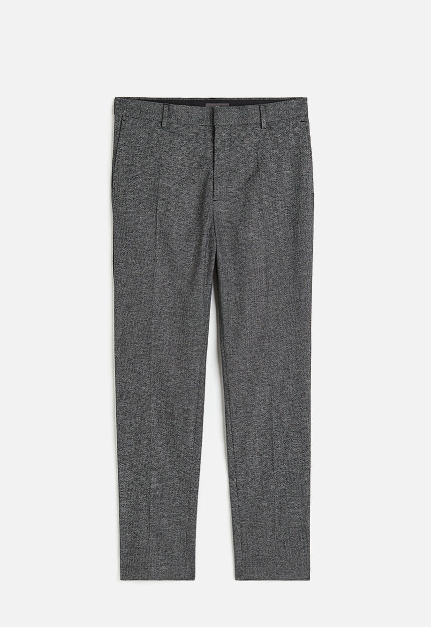 H&M - Slim fit trousers - dark grey marl 