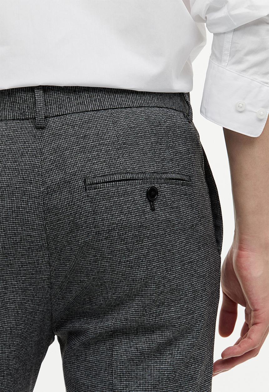 H&M - Slim fit trousers - dark grey marl 