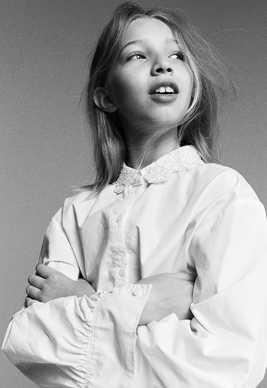 H&M - Beaded cotton shirt - white