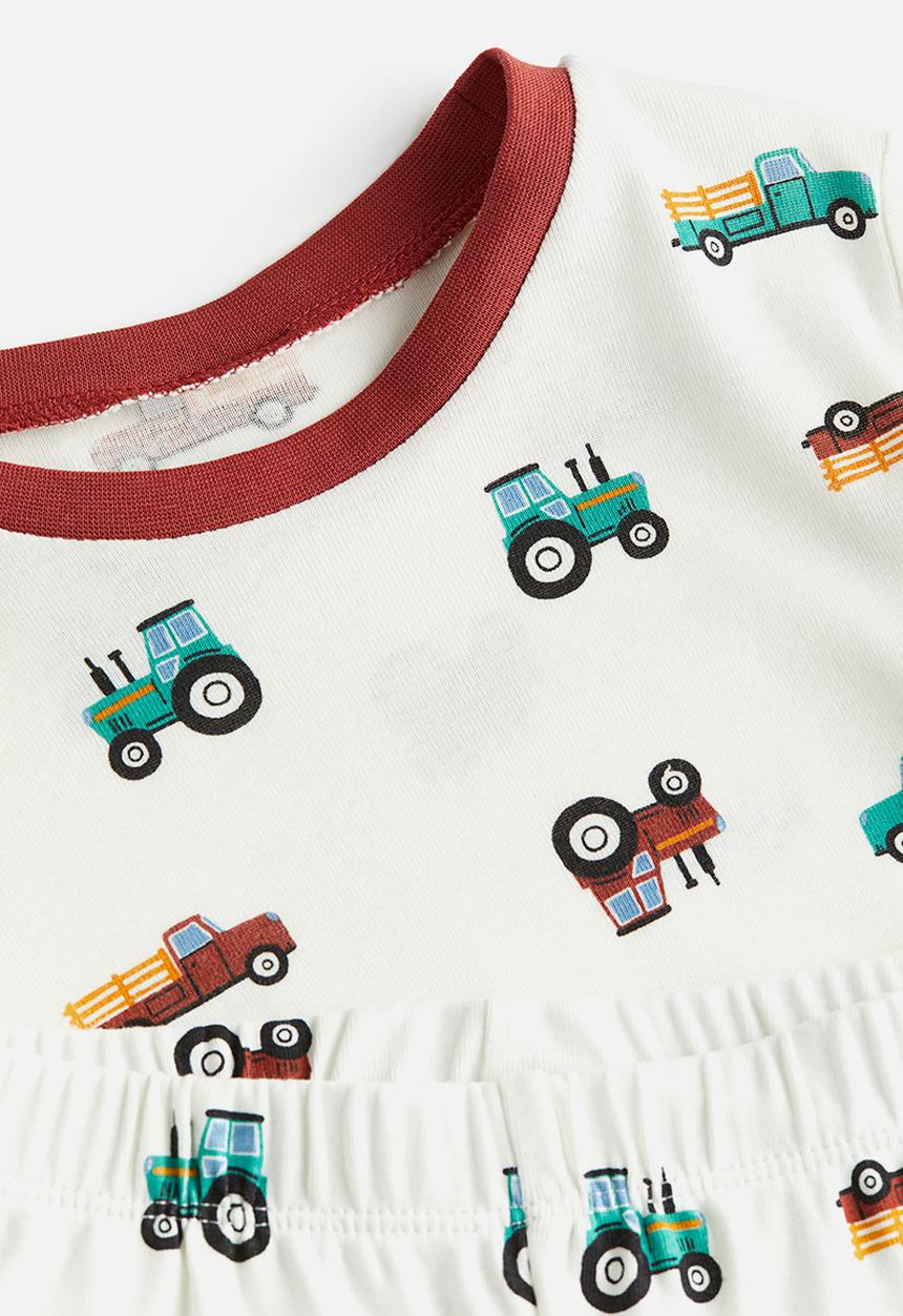 H&M - Jersey pyjamas - white & vehicles