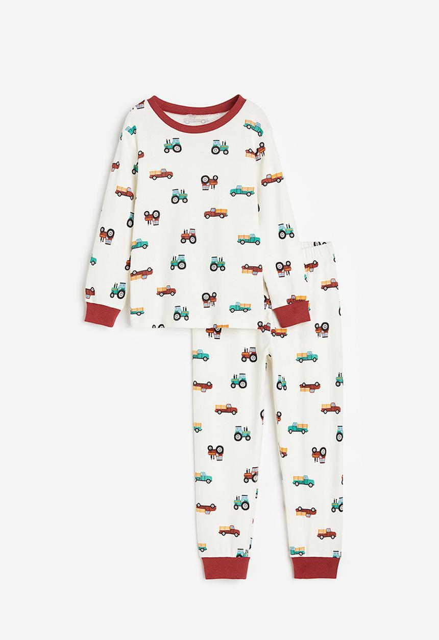 H&M - Jersey pyjamas - white & vehicles