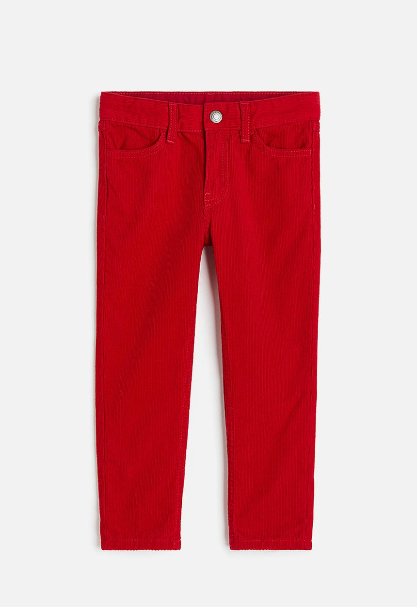 H&M - Slim fit corduroy trousers - red