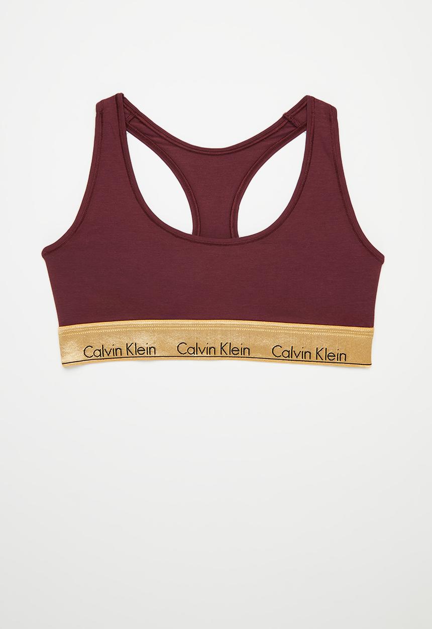 Calvin Klein - Unlined bralette - tawny port
