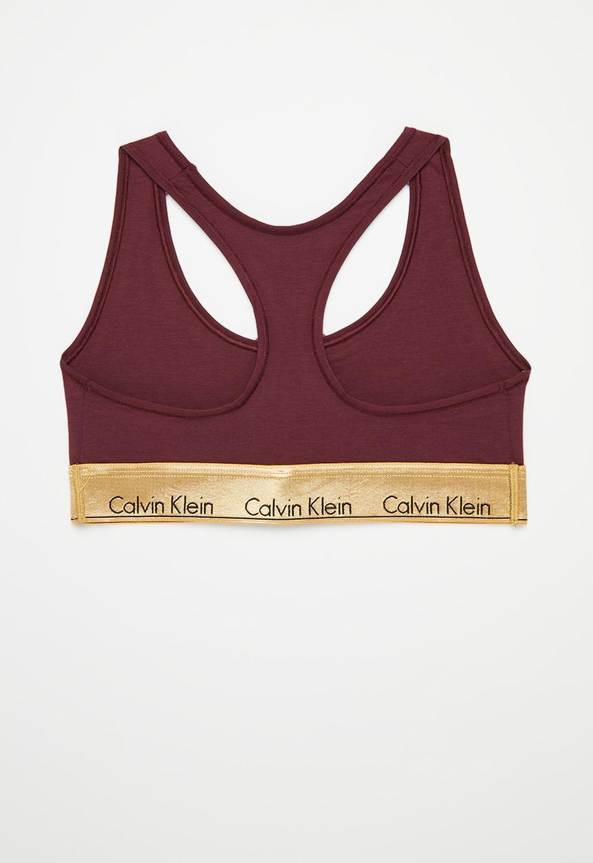Calvin Klein - Unlined bralette - tawny port