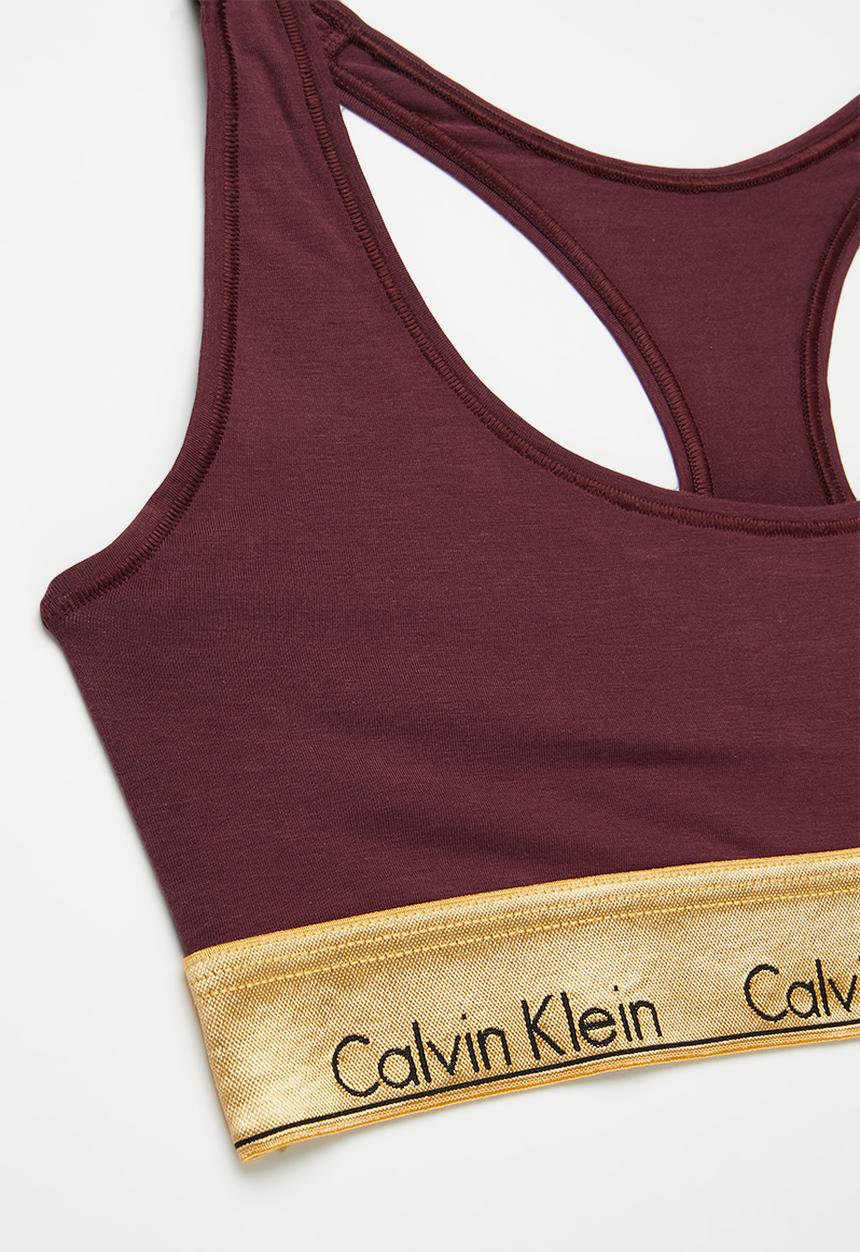 Calvin Klein - Unlined bralette - tawny port