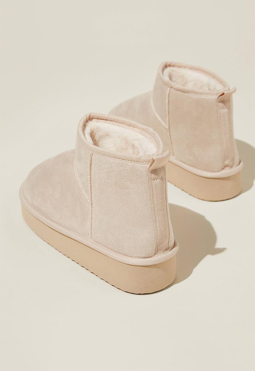 Cotton On - Platform home boot - bone