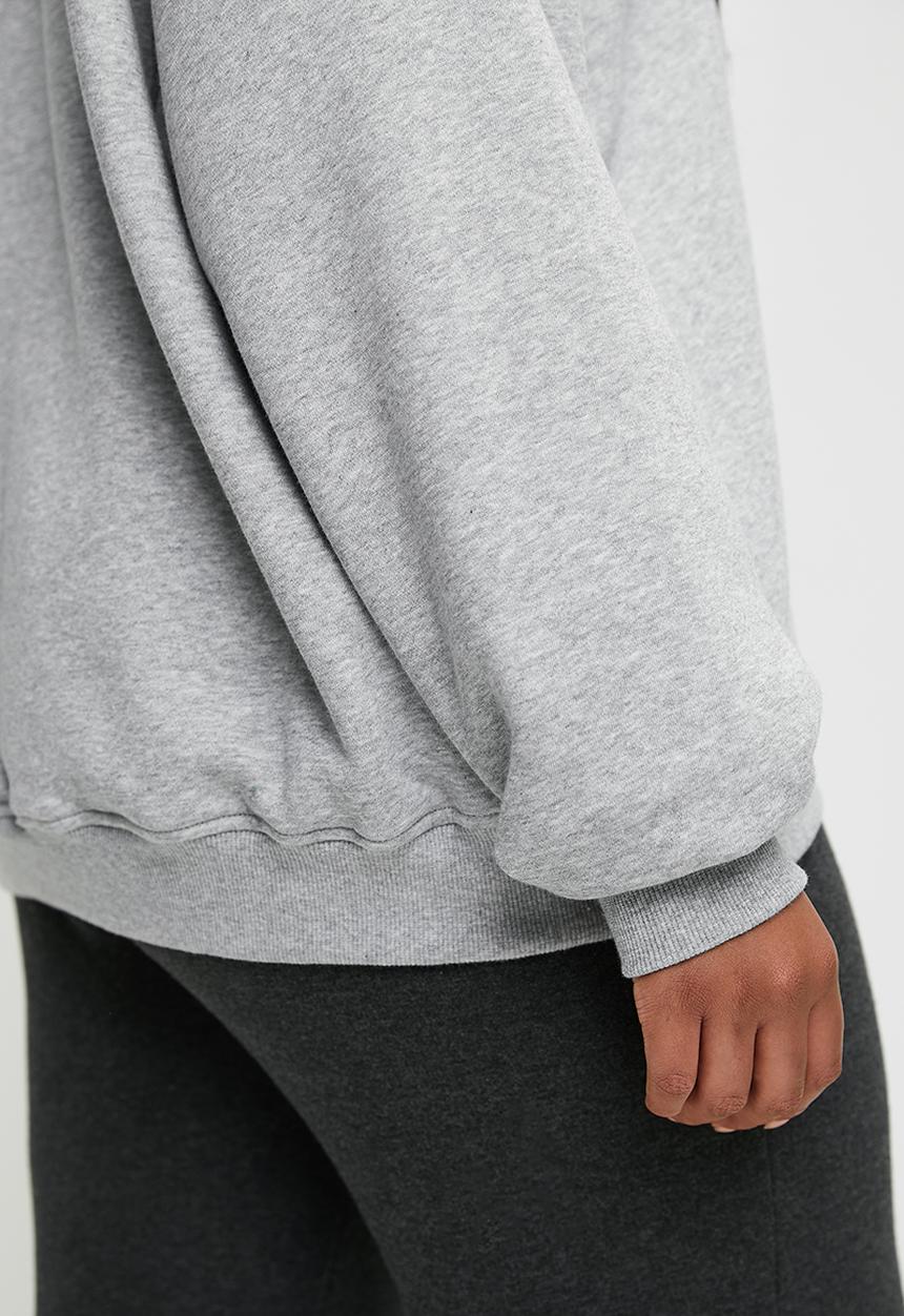 Cotton On - Plus Classic Fleece Crew Sweatshirt - Grey Marle