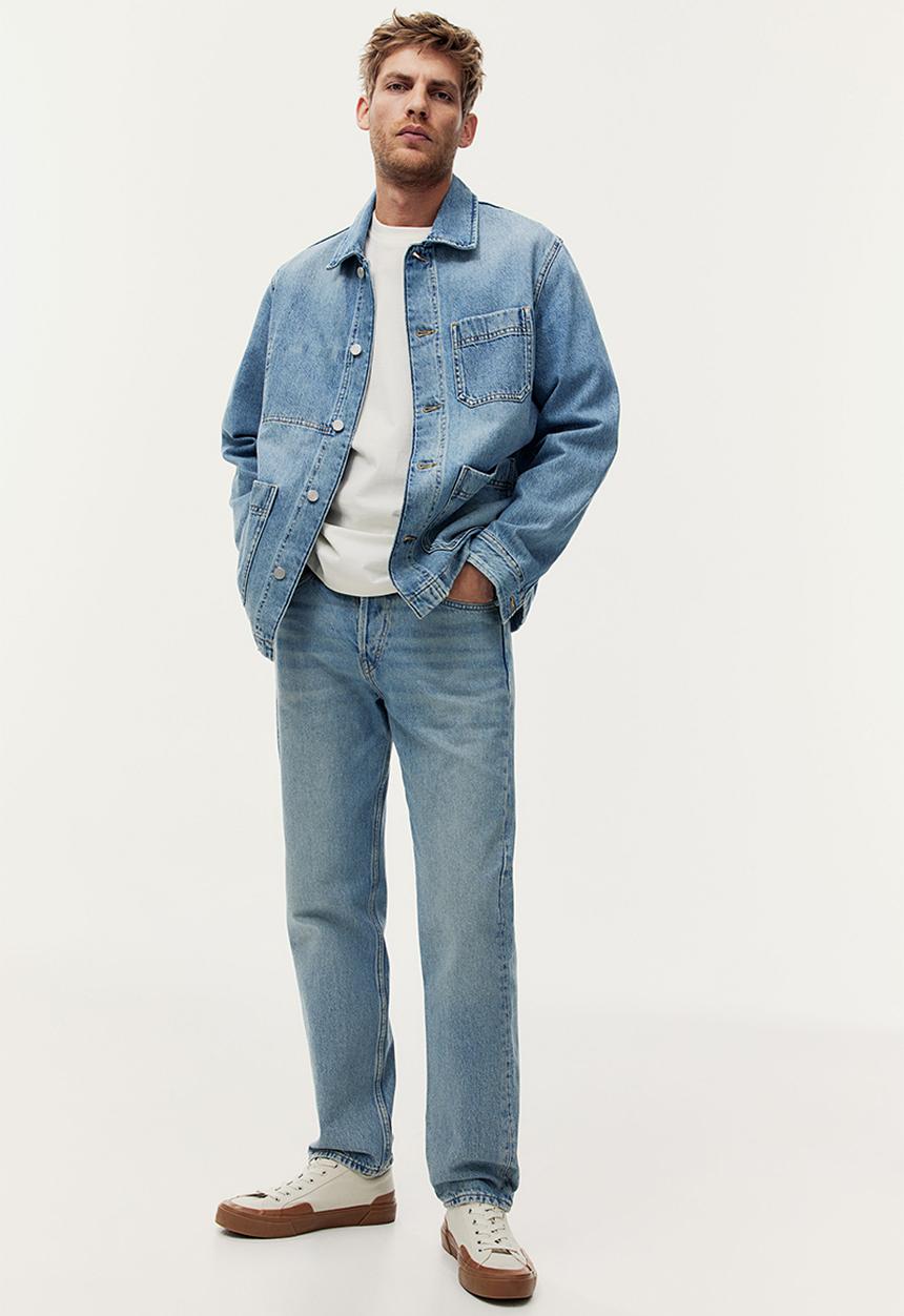 H&M - Straight regular jeans - light denim blue