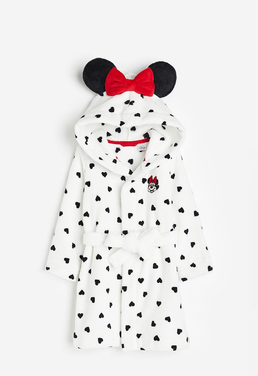 H&M - Fleece dressing gown - white & minnie mouse