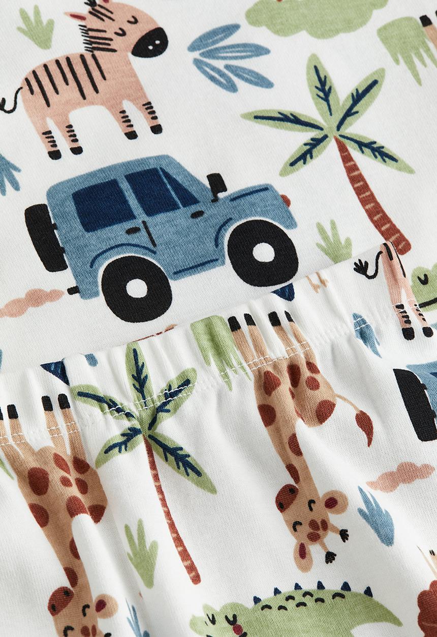 H&M - Jersey pyjamas - white animals