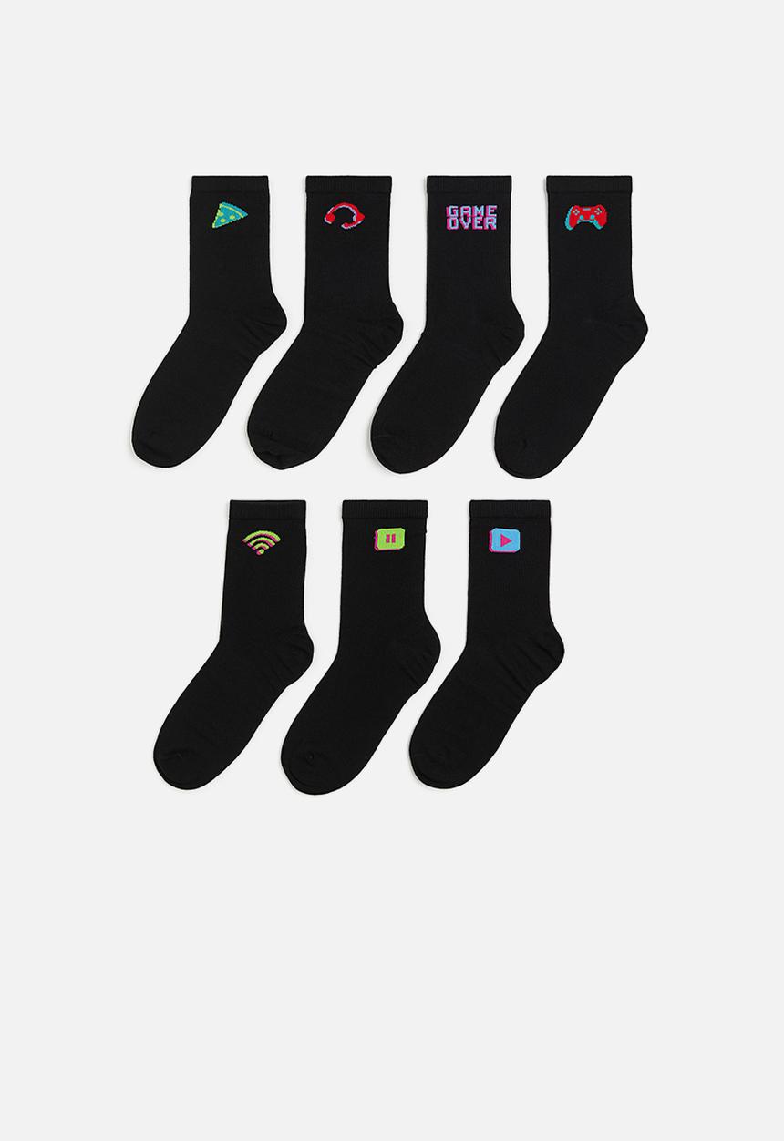 H&M - 7-Pack socks - black & symbols