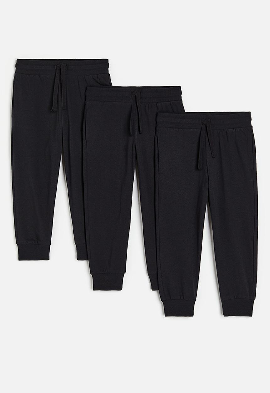 H&M - 3 pack joggers - black
