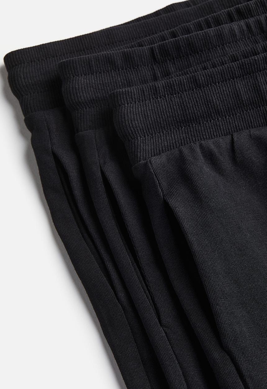 H&M - 3 pack joggers - black