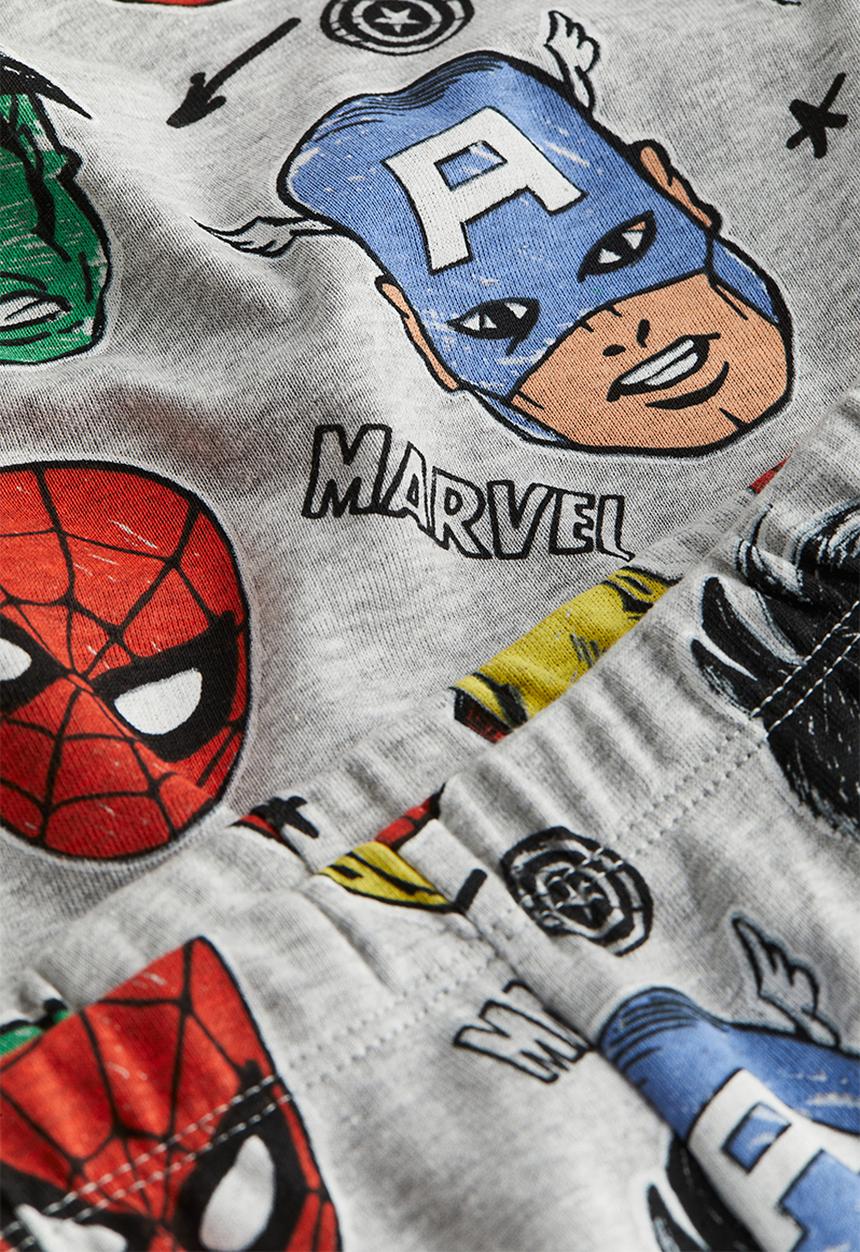 H&M - Printed pyjamas - light grey & marvel comics 