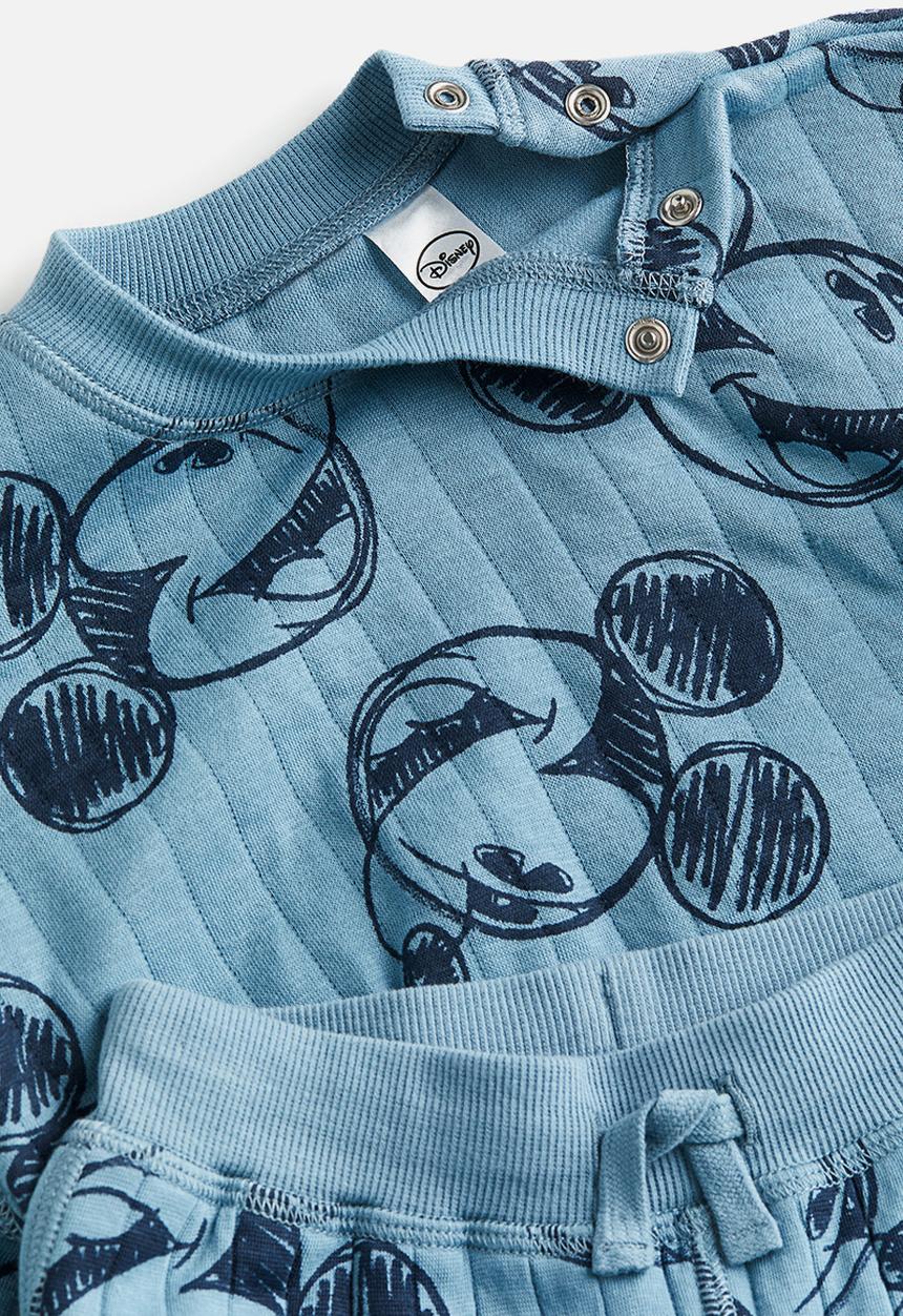 H&M - 2 piece patterned sweatshirt set - blue mickey mouse 
