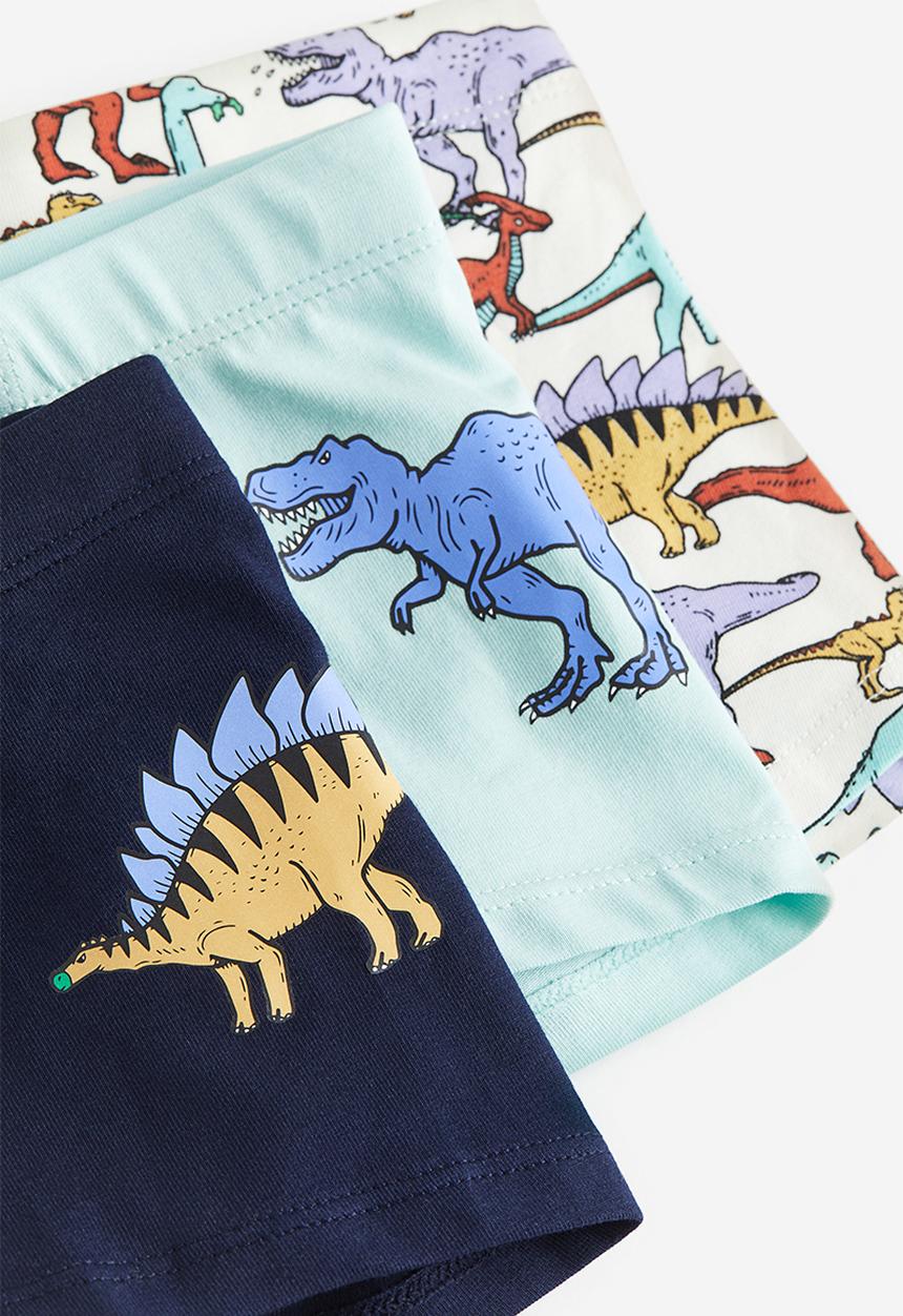 H&M - 5-Pack boxer shorts - white & dinosaurs