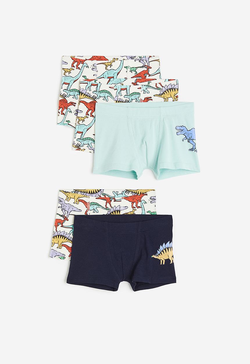 H&M - 5-Pack boxer shorts - white & dinosaurs