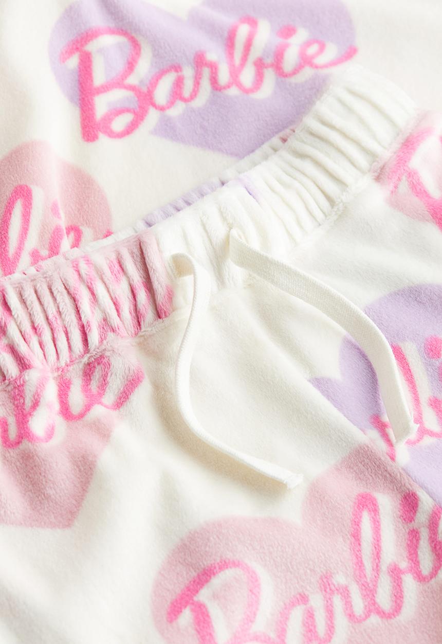 H&M - 2 piece velour set - white barbie