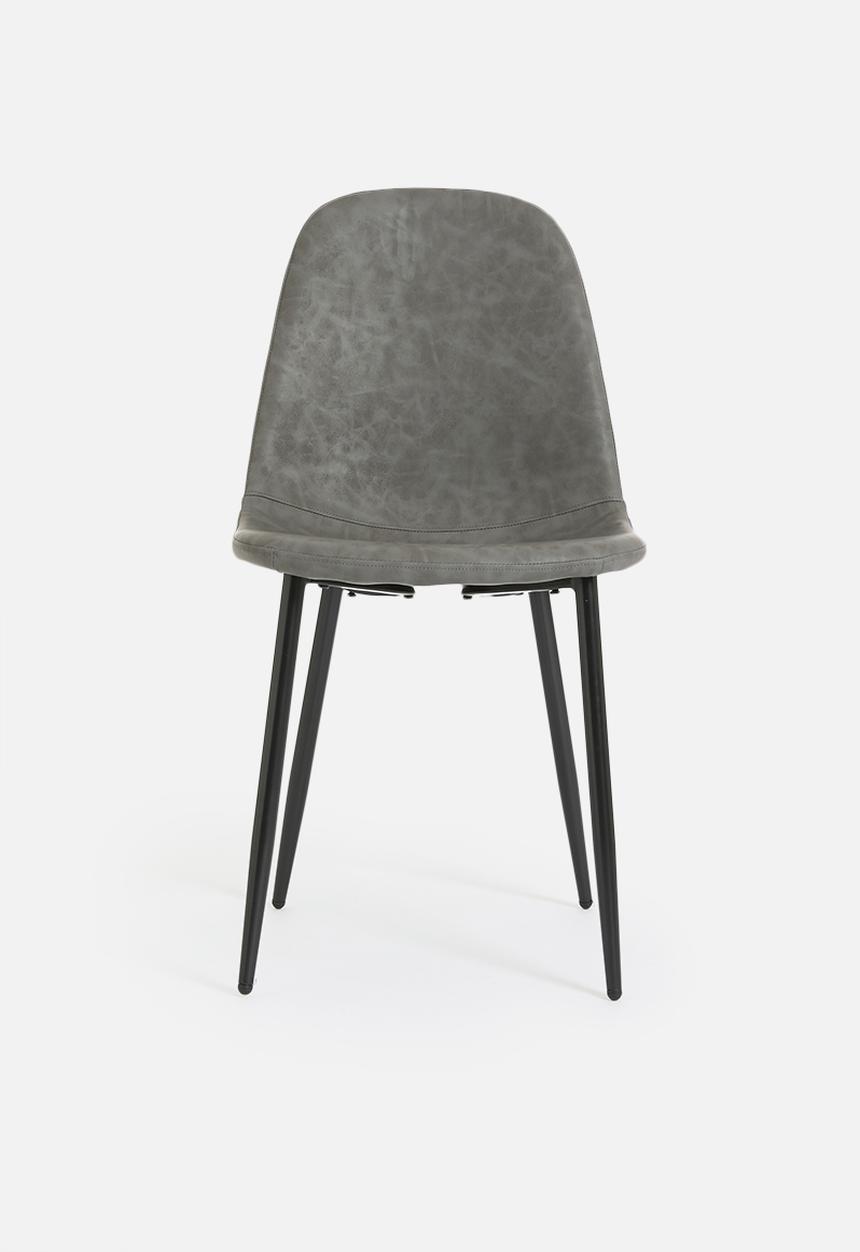 Sixth Floor - Bella PU dining chair - vintage grey
