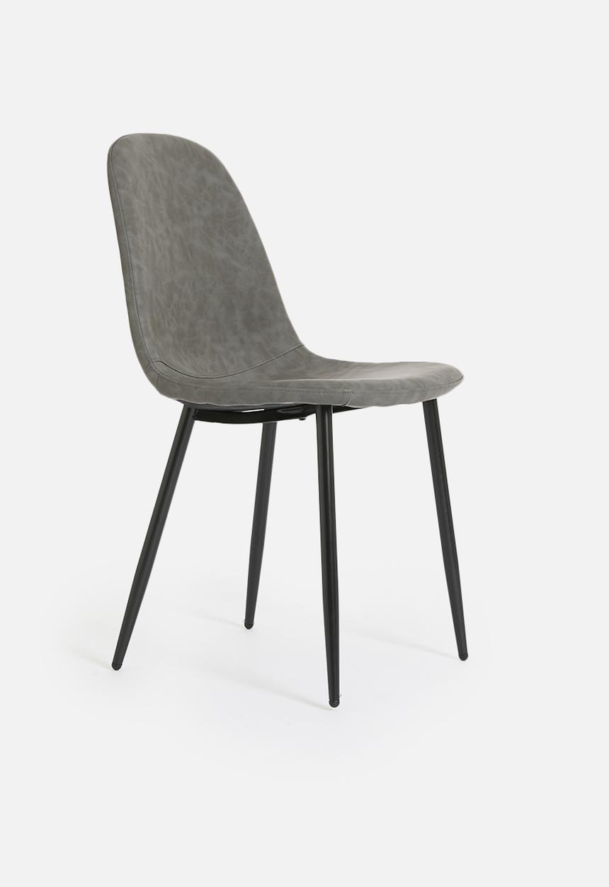 Sixth Floor - Bella PU dining chair - vintage grey