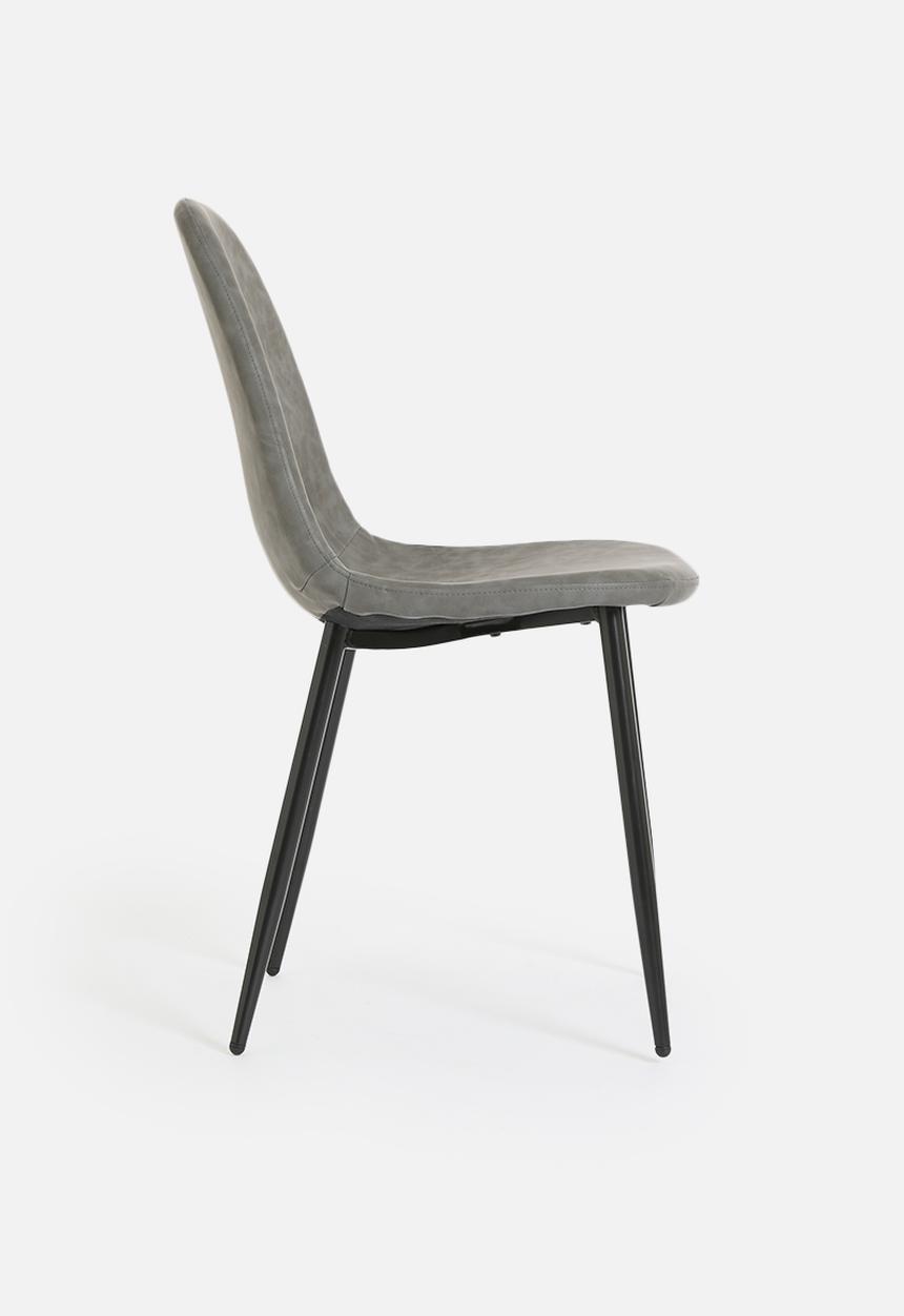 Sixth Floor - Bella PU dining chair - vintage grey