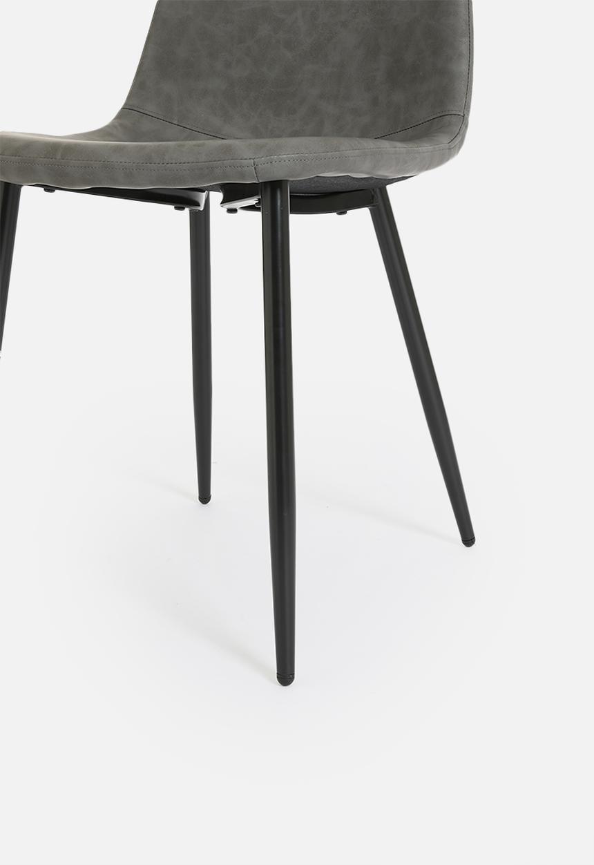 Sixth Floor - Bella PU dining chair - vintage grey