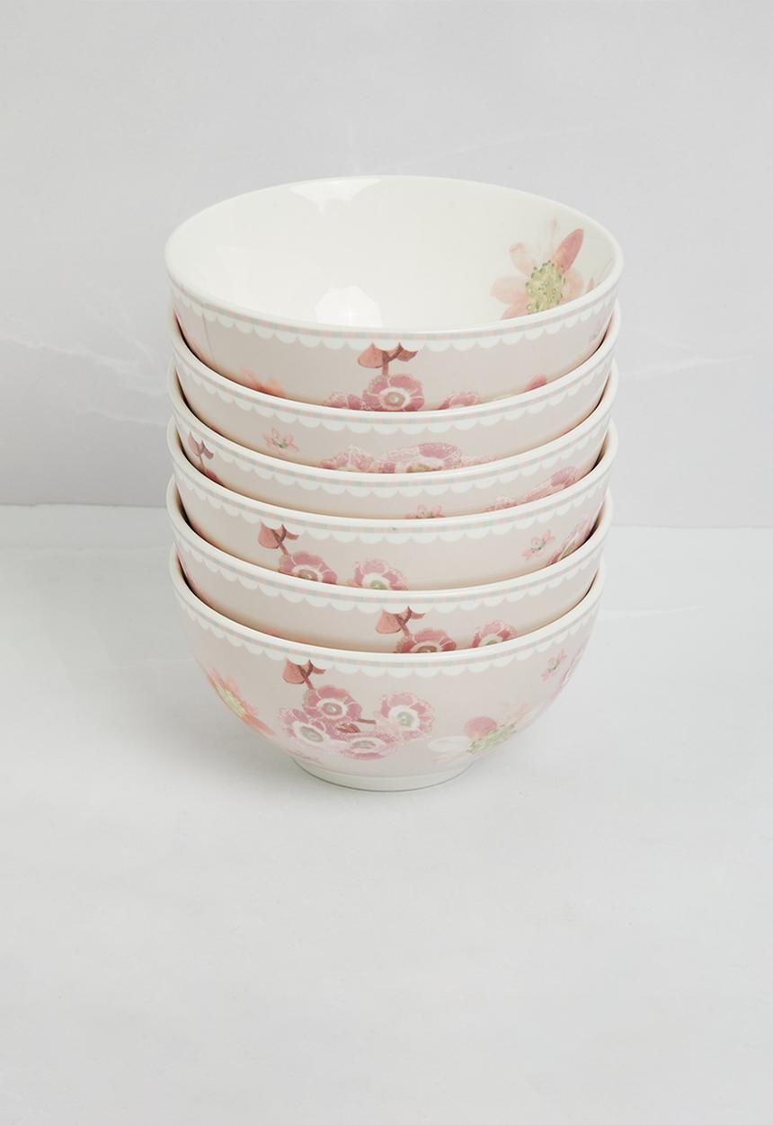 Maxwell & Williams - Primula Coupe Bowl Set of 6 - Pink