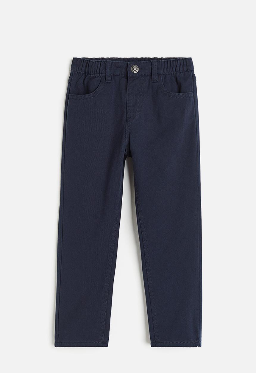 H&M - Lined twill trousers - navy blue 