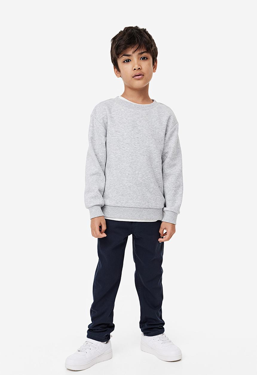 H&M - Lined twill trousers - navy blue 