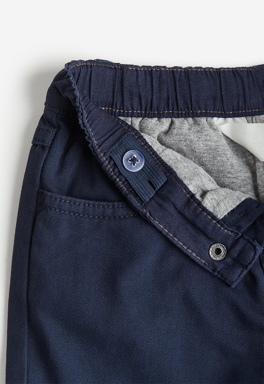 H&M - Lined twill trousers - navy blue 