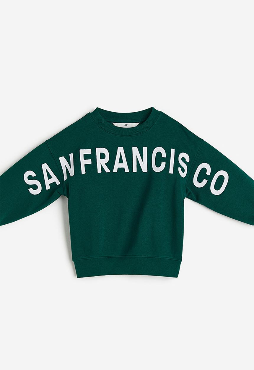 H&M - Oversized sweatshirt - dark green/san francisco