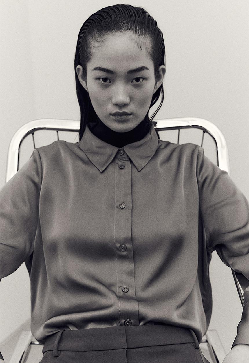 H&M - Pointed-collar shirt - grey