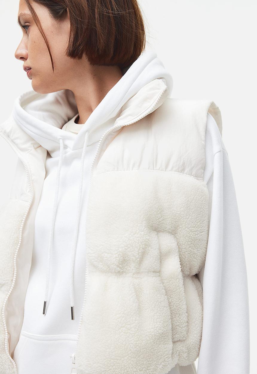 H&M - Puffer gilet - cream