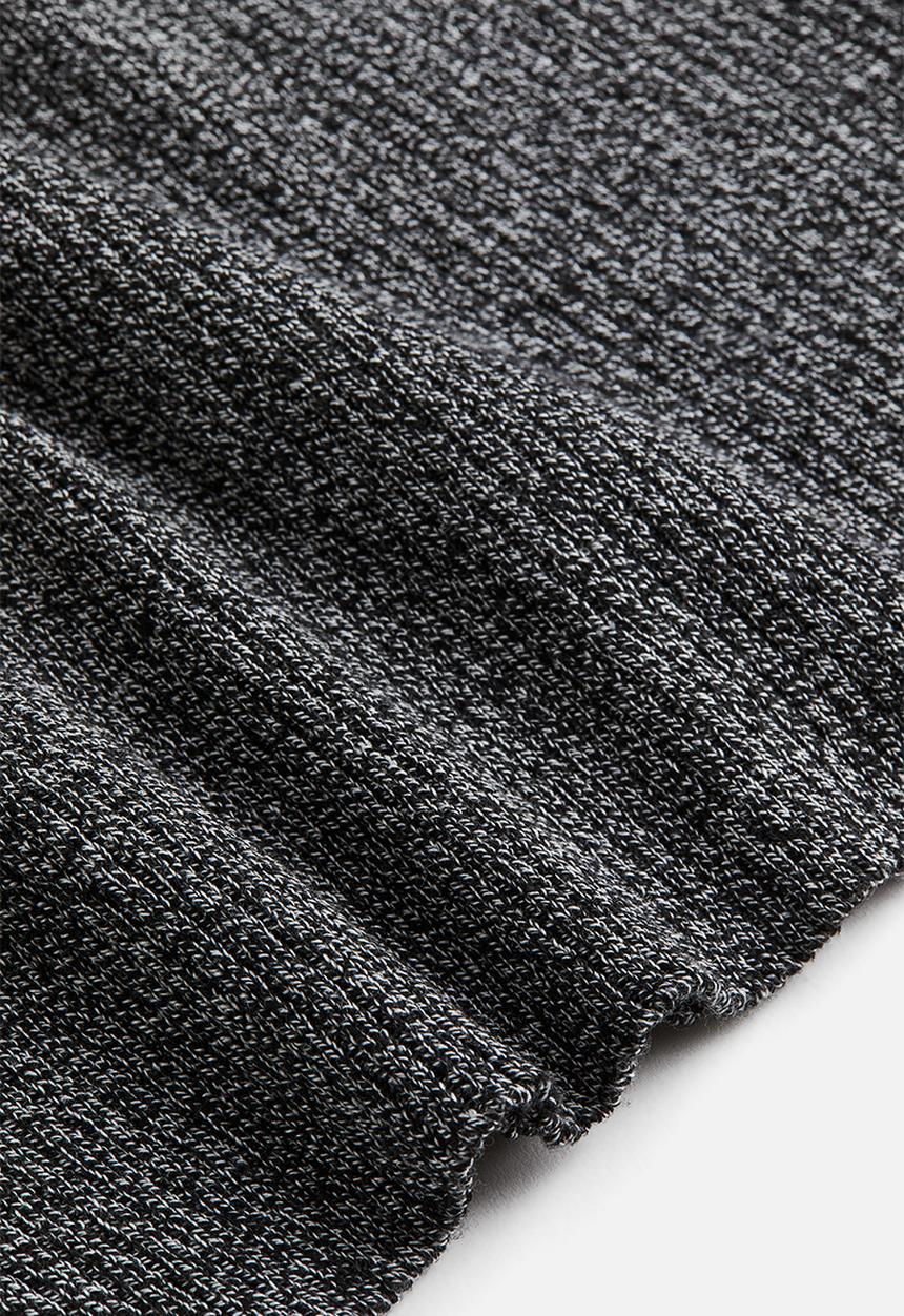 H&M - Rib-knit bodycon dress - black marl
