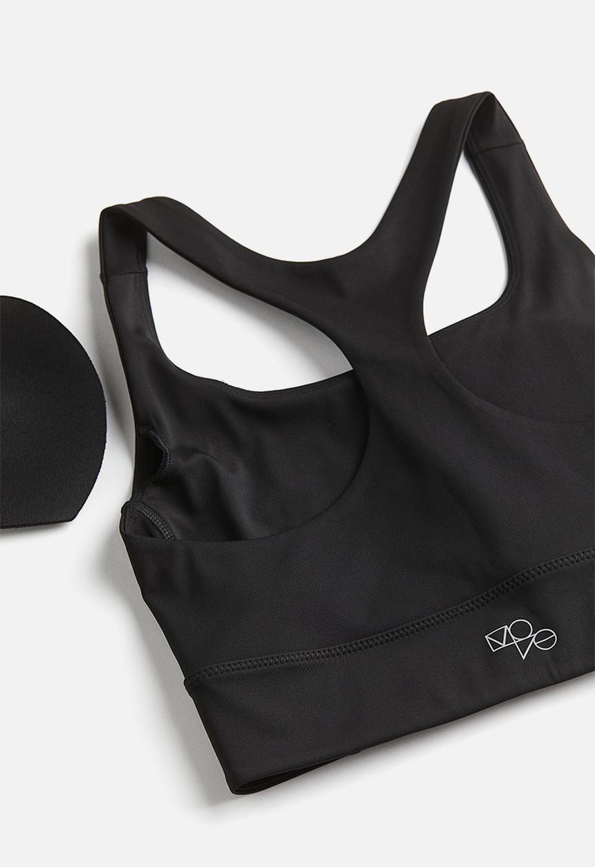 H&M - Drymove™ medium support sports bra - black