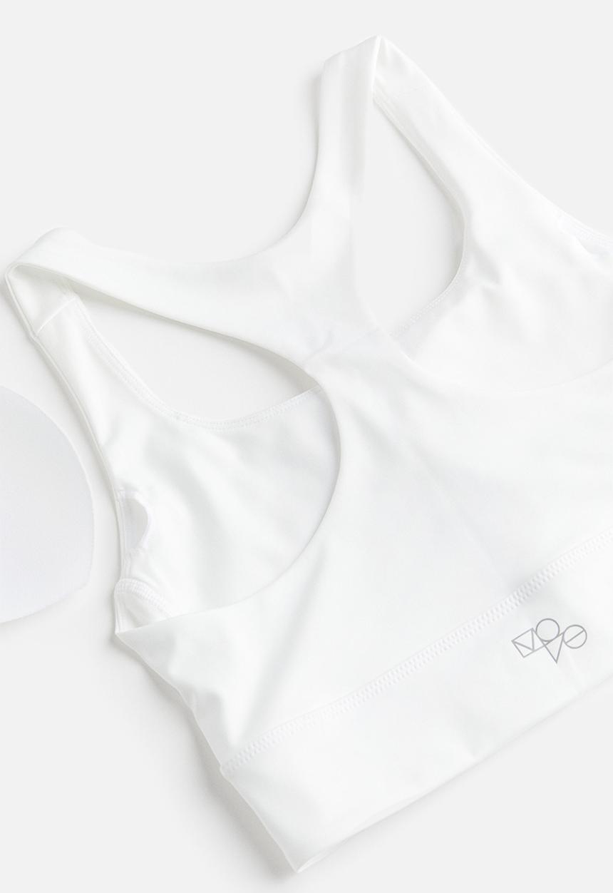H&M - Drymove™ medium support sports bra - white